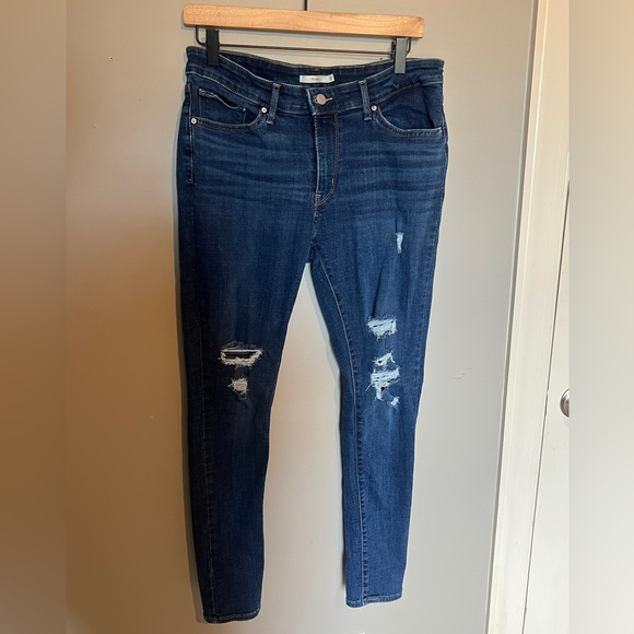 Levi's 711 Distressed Skinny Jeans Size 31 - Picture 2 of 10